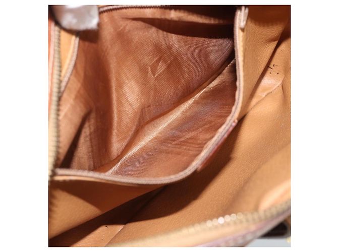 Céline Borsa a Spalla CELINE Macadam Canvas PVC Pelle Marrone Oro Autentica ep14921 D'oro - vista 20