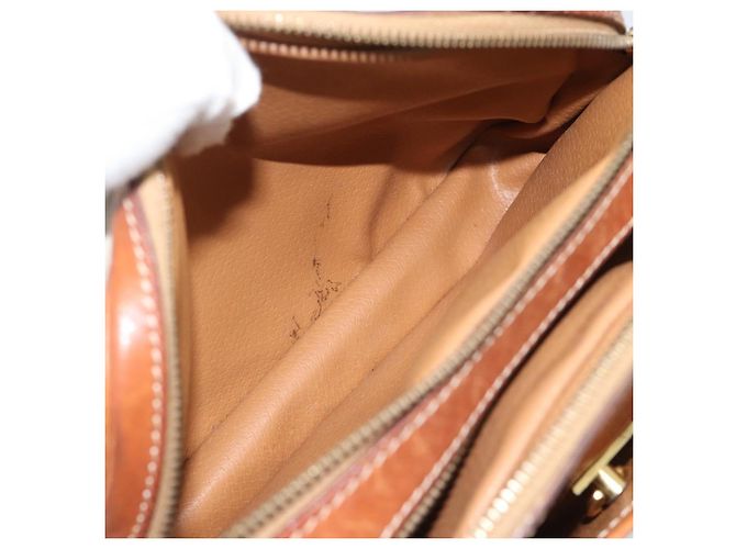 Céline Borsa a Spalla CELINE Macadam Canvas PVC Pelle Marrone Oro Autentica ep14921 D'oro - vista 22
