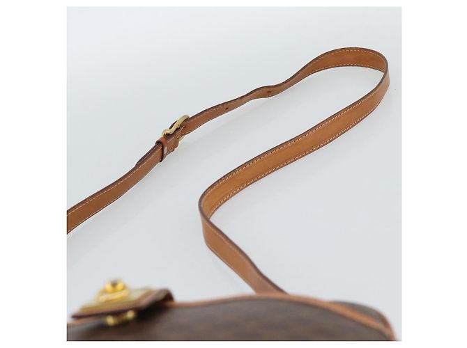 Céline Borsa a Spalla CELINE Macadam Canvas PVC Pelle Marrone Oro Autentica ep14921 D'oro - vista 8