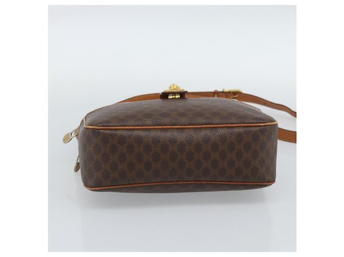 Céline Borsa a Spalla CELINE Macadam Canvas PVC Pelle Marrone Oro Autentica ep14921 D'oro - vista 9