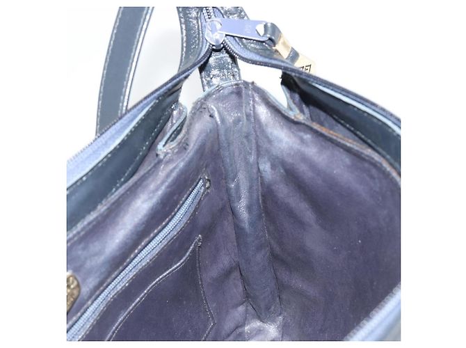 Borsa a Spalla GIVENCHY in Pelle Blu Navy e Oro Auth 188588 D'oro - vista 18