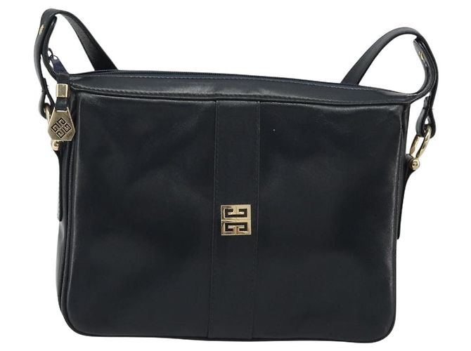 Borsa a Spalla GIVENCHY in Pelle Blu Navy e Oro Auth 188588 D'oro - vista 2