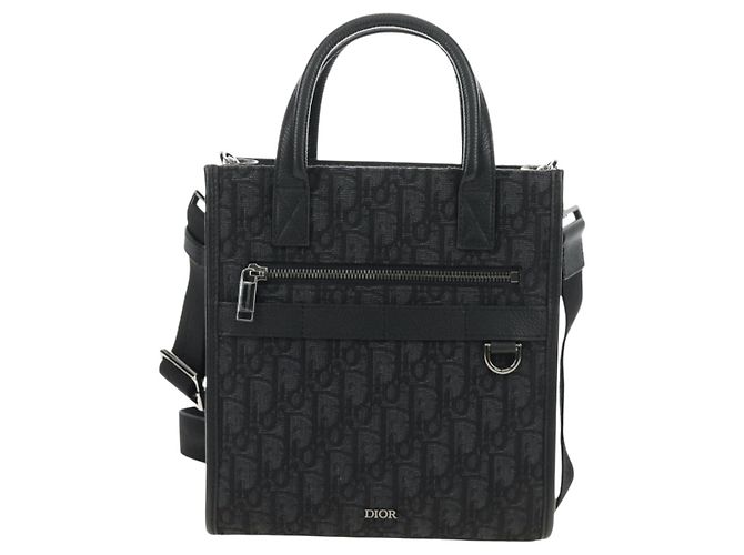 Borsa Christian Dior Trotter Canvas Safari 2way Nera Argento Autentica 189716SM - vista 2