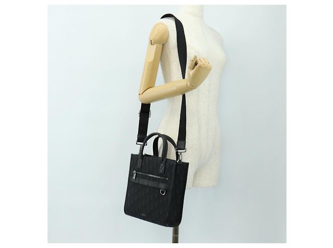 Borsa Christian Dior Trotter Canvas Safari 2way Nera Argento Autentica 189716SM - vista 25