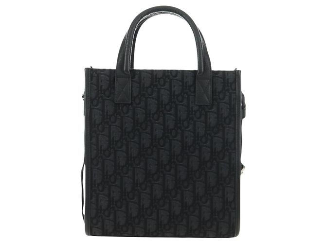 Borsa Christian Dior Trotter Canvas Safari 2way Nera Argento Autentica 189716SM - vista 3