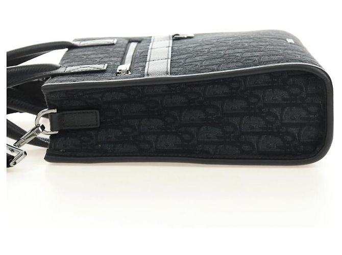 Borsa Christian Dior Trotter Canvas Safari 2way Nera Argento Autentica 189716SM - vista 4