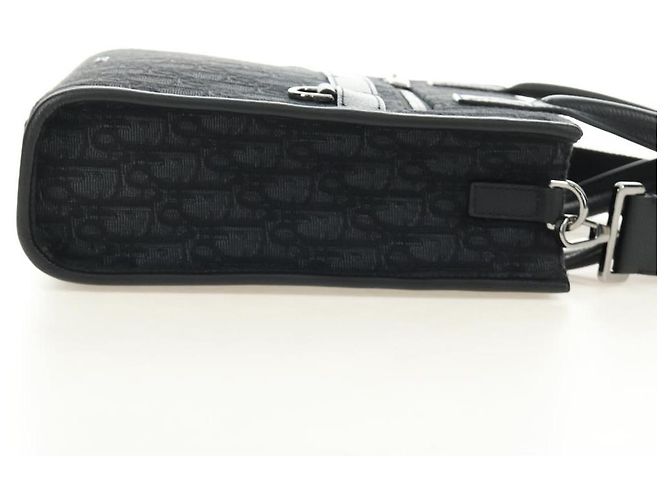 Borsa Christian Dior Trotter Canvas Safari 2way Nera Argento Autentica 189716SM - vista 5