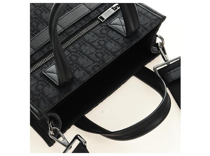 Borsa Christian Dior Trotter Canvas Safari 2way Nera Argento Autentica 189716SM - vista 6
