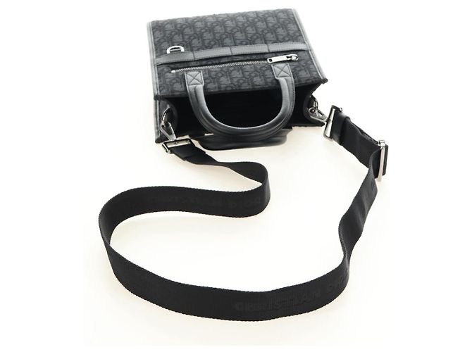 Borsa Christian Dior Trotter Canvas Safari 2way Nera Argento Autentica 189716SM - vista 9