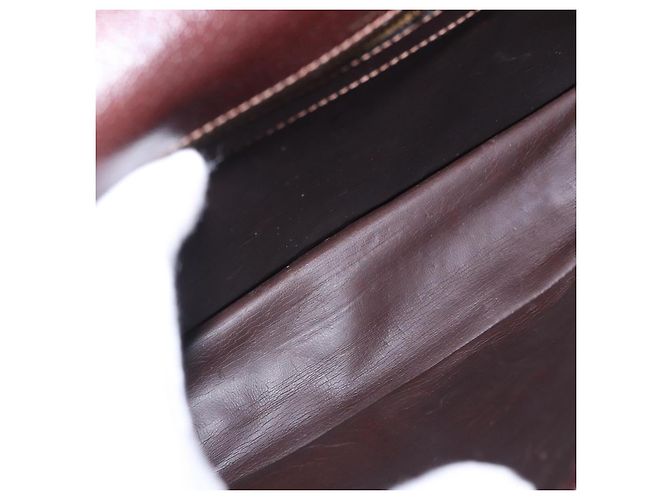 Céline Borsa a tracolla CELINE in pelle marrone scuro oro Auth bs35935 D'oro - vista 17
