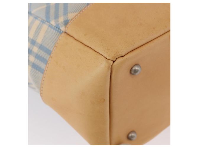 BURBERRY Nova Check Tote Bag Canvas Hellblau Beige Auth 190551 - Ansicht 15