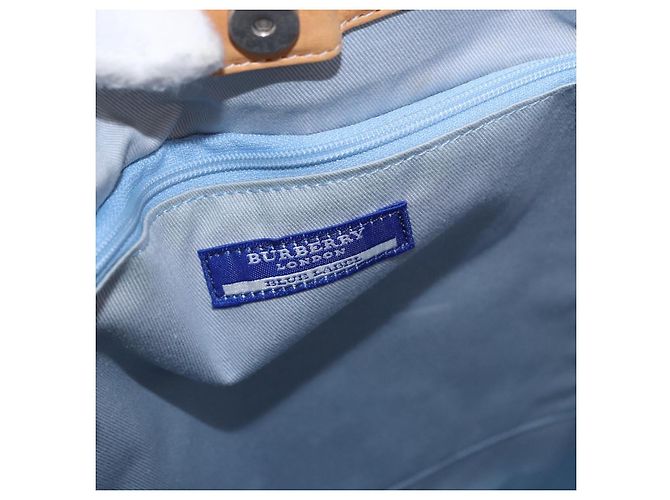 BURBERRY Nova Check Tote Bag Canvas Hellblau Beige Auth 190551 - Ansicht 18