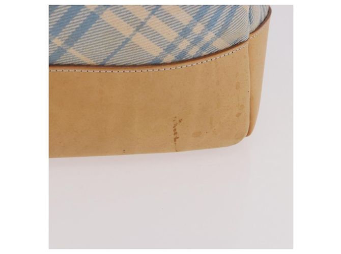 BURBERRY Nova Check Tote Bag Canvas Hellblau Beige Auth 190551 - Ansicht 4