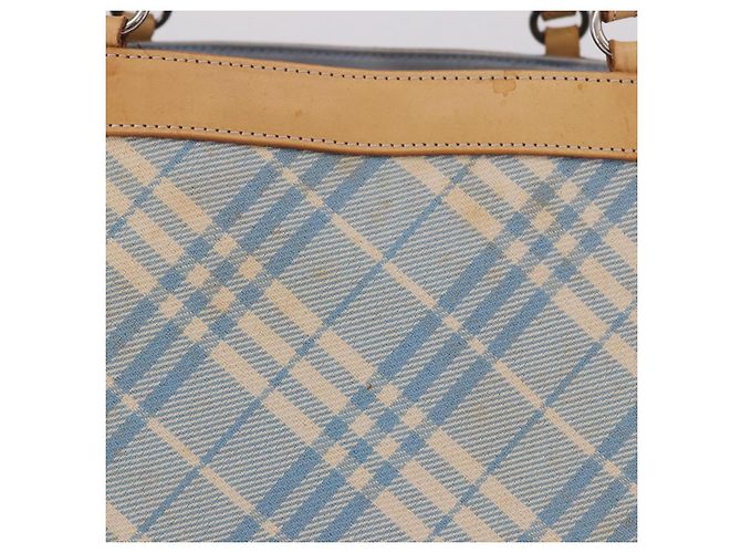 BURBERRY Nova Check Tote Bag Canvas Hellblau Beige Auth 190551 - Ansicht 5