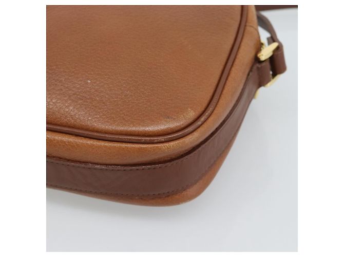 Borsa a tracolla Burberry in pelle marrone oro Auth 190582 D'oro - vista 12