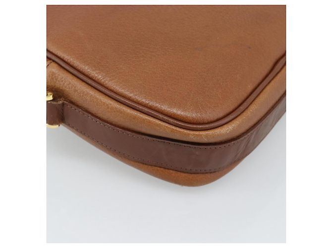 Borsa a tracolla Burberry in pelle marrone oro Auth 190582 D'oro - vista 13