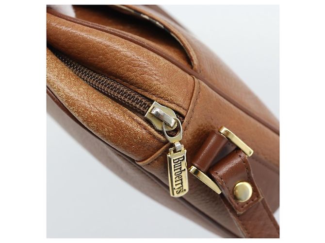 Borsa a tracolla Burberry in pelle marrone oro Auth 190582 D'oro - vista 14