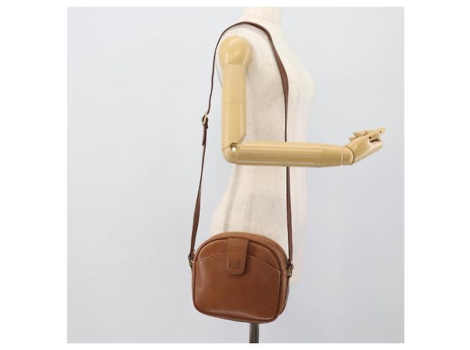 Borsa a tracolla Burberry in pelle marrone oro Auth 190582 D'oro - vista 20