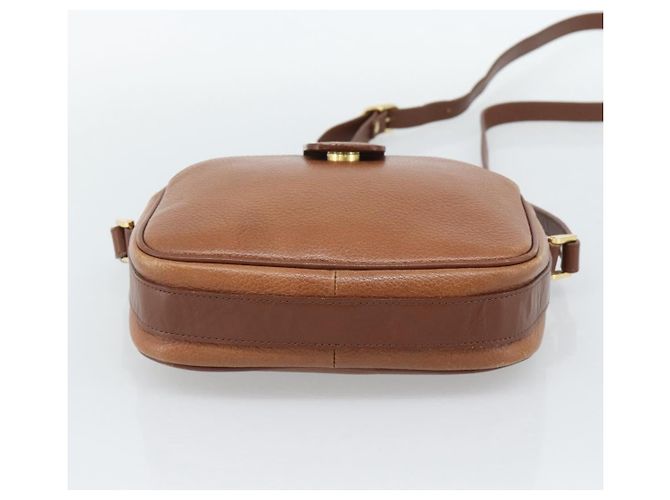 Borsa a tracolla Burberry in pelle marrone oro Auth 190582 D'oro - vista 9