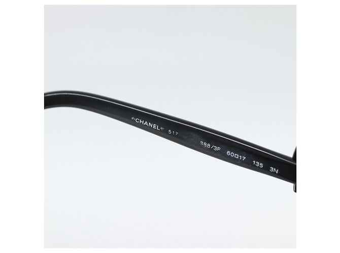 Occhiali da sole CHANEL in plastica nero e oro CC Auth bs35959 D'oro - vista 12