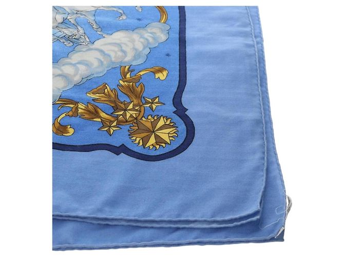 Hermès HERMES Carre 140 Schal Kaschmir Blau Authentisch ar13996M - Ansicht 11