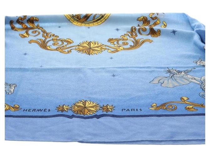 Hermès HERMES Carre 140 Schal Kaschmir Blau Authentisch ar13996M - Ansicht 12