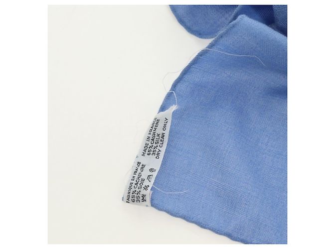 Hermès HERMES Carre 140 Schal Kaschmir Blau Authentisch ar13996M - Ansicht 15