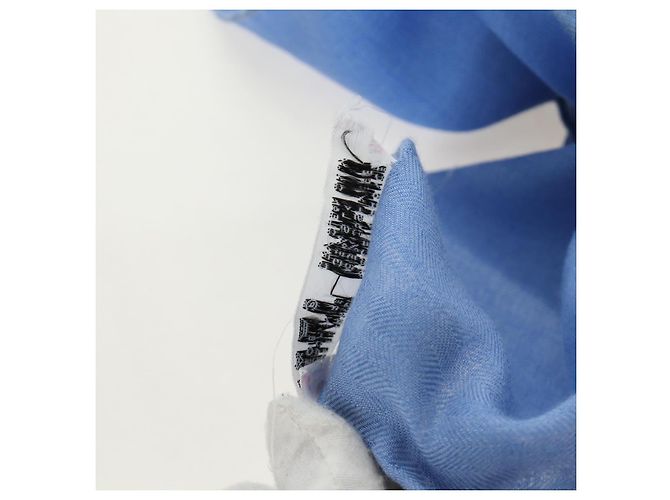 Hermès HERMES Carre 140 Schal Kaschmir Blau Authentisch ar13996M - Ansicht 16