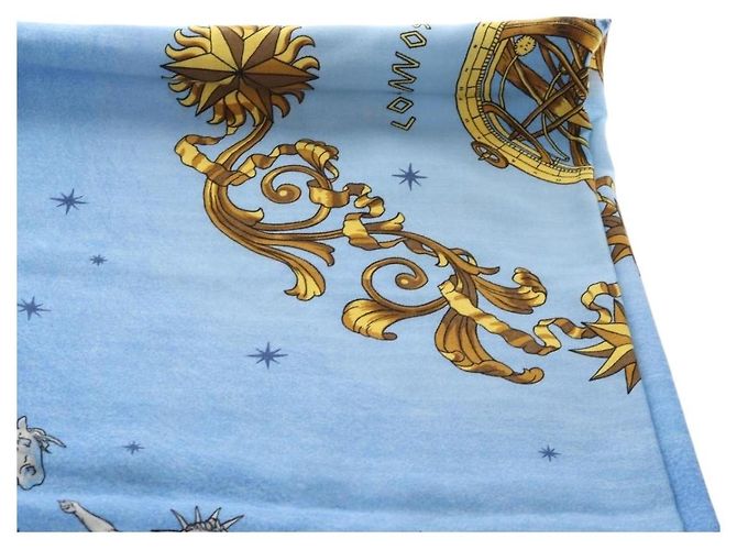Hermès HERMES Carre 140 Schal Kaschmir Blau Authentisch ar13996M - Ansicht 4