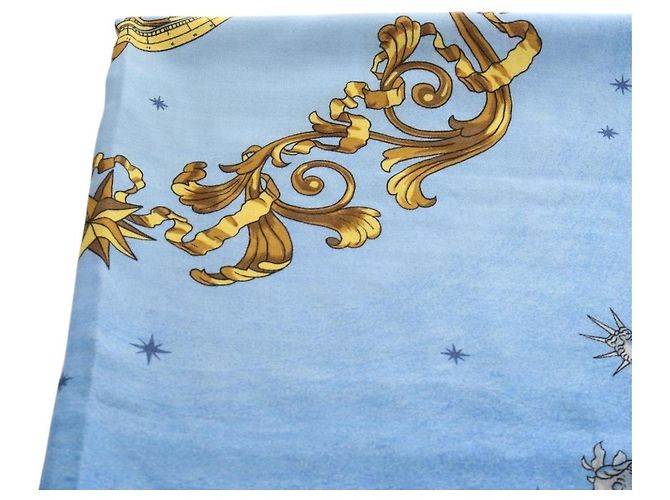 Hermès HERMES Carre 140 Schal Kaschmir Blau Authentisch ar13996M - Ansicht 8