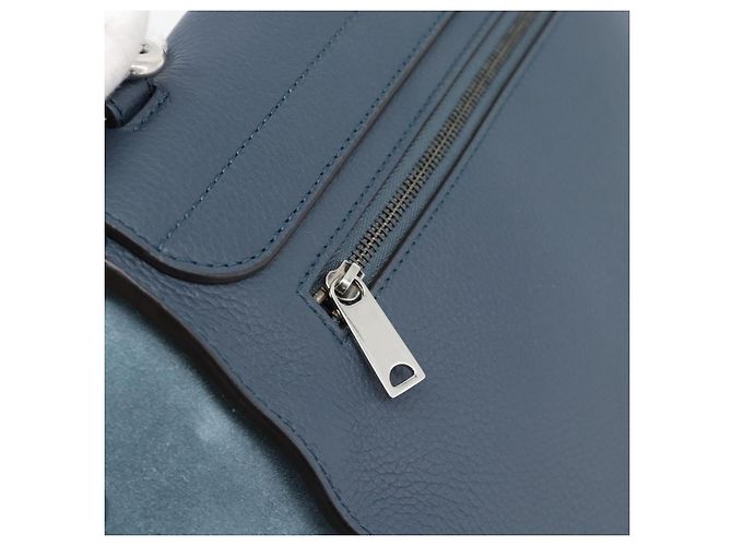 Céline Borsa Trapeze CELINE in scamosciato blu e oro 2way Auth ka5040 D'oro - vista 17