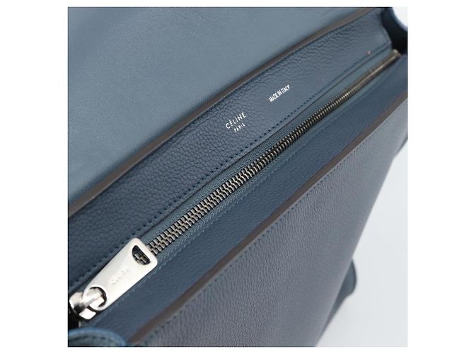 Céline Borsa Trapeze CELINE in scamosciato blu e oro 2way Auth ka5040 D'oro - vista 19