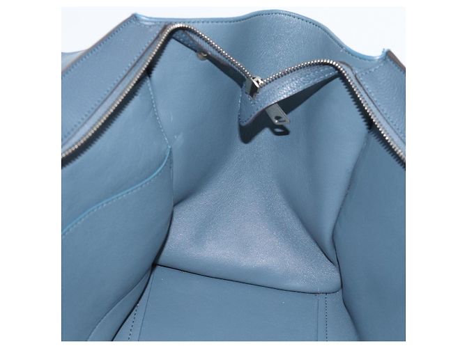 Céline Borsa Trapeze CELINE in scamosciato blu e oro 2way Auth ka5040 D'oro - vista 22