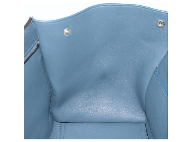 Céline Borsa Trapeze CELINE in scamosciato blu e oro 2way Auth ka5040 D'oro - vista 23