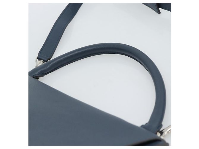 Céline Borsa Trapeze CELINE in scamosciato blu e oro 2way Auth ka5040 D'oro - vista 8