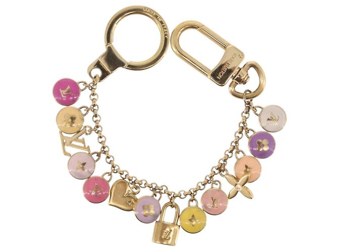 LOUIS VUITTON Porte Cles Chainne Pastille Key Holder metal M66172 LV Auth 189518 - vista 2