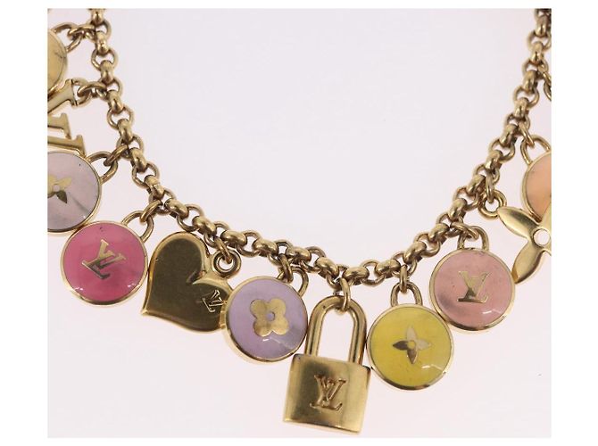 LOUIS VUITTON Porte Cles Chainne Pastille Key Holder metal M66172 LV Auth 189518 - vista 4