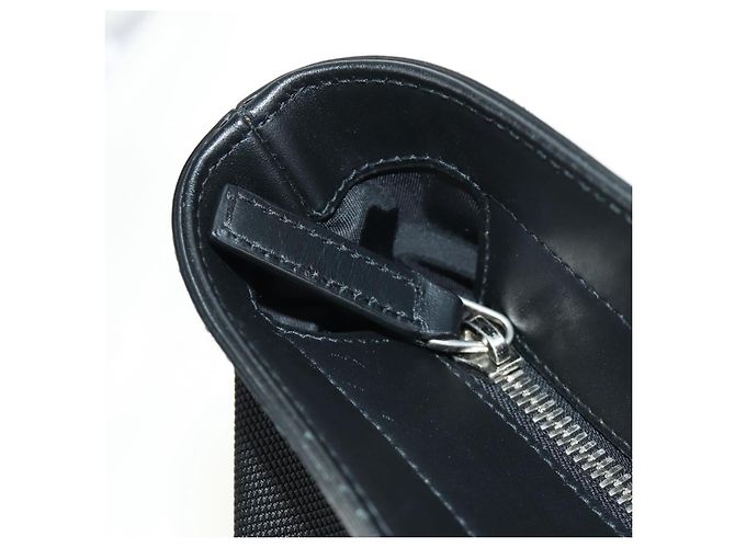 GUCCI Web Sherry Line Canvas Tote Bag Schwarz Silber 631245 Auth 186564V - Ansicht 15