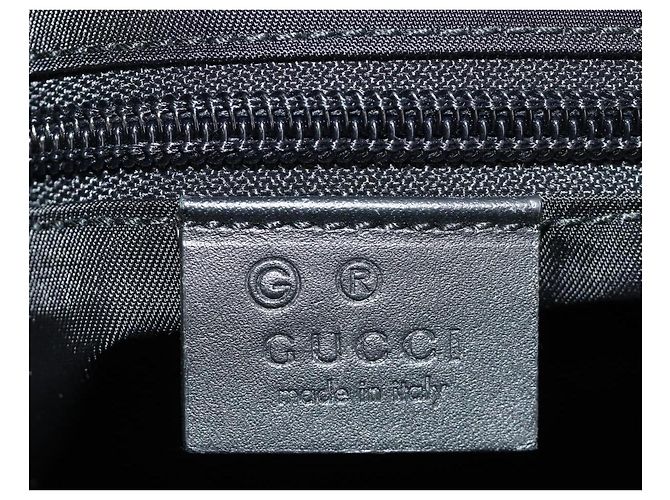 GUCCI Web Sherry Line Canvas Tote Bag Schwarz Silber 631245 Auth 186564V - Ansicht 16