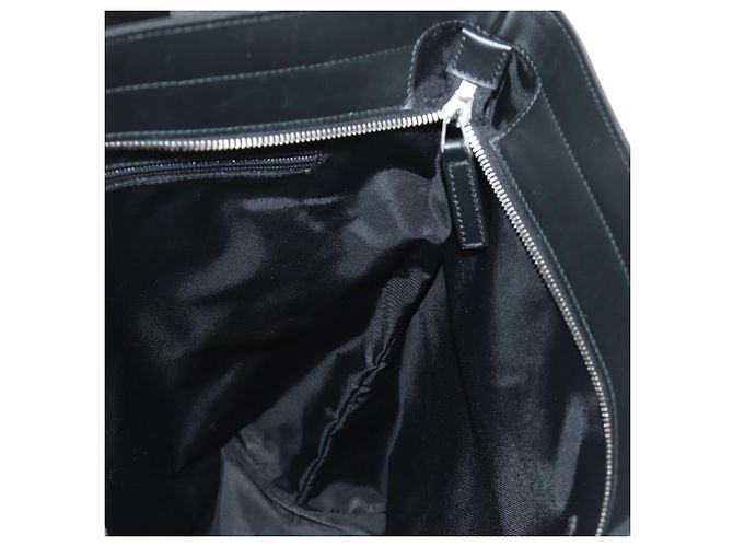 GUCCI Web Sherry Line Canvas Tote Bag Schwarz Silber 631245 Auth 186564V - Ansicht 19
