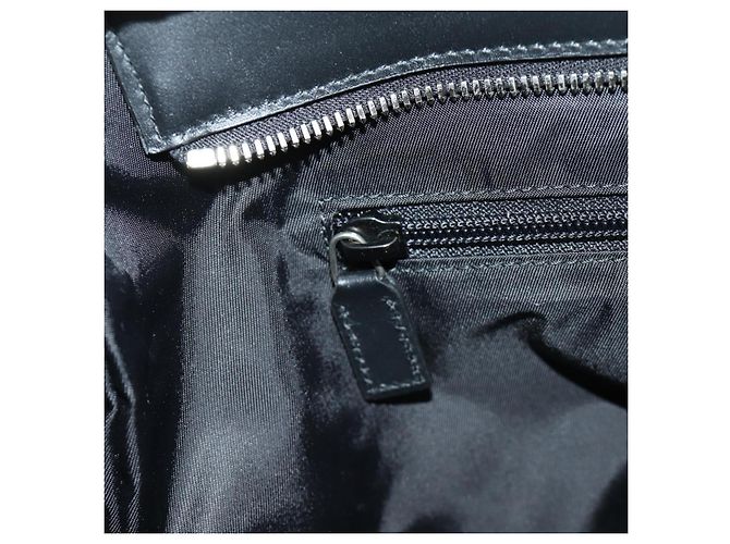 GUCCI Web Sherry Line Canvas Tote Bag Schwarz Silber 631245 Auth 186564V - Ansicht 20
