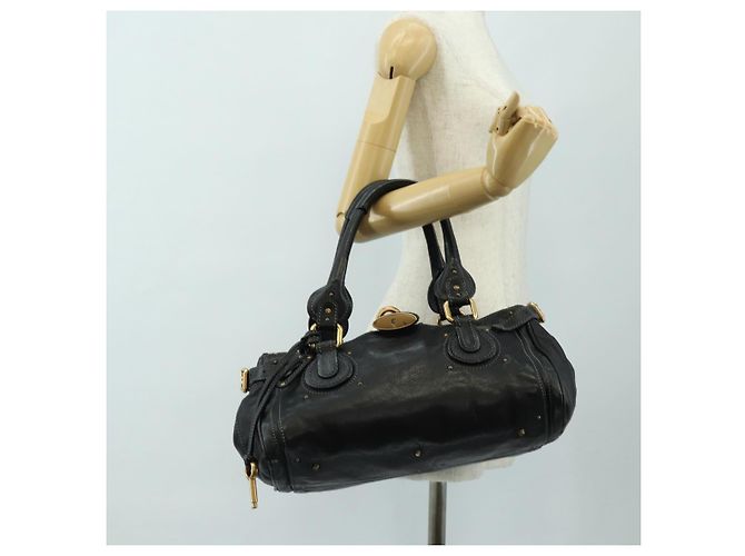 Chloé Borsa Chloe Paddington in pelle nera oro argento autenticata am12013SAM Nero D'oro - vista 24