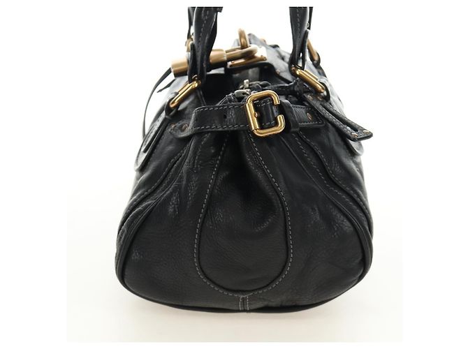 Chloé Borsa Chloe Paddington in pelle nera oro argento autenticata am12013SAM Nero D'oro - vista 4