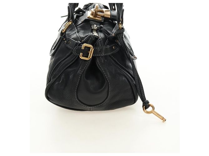 Chloé Borsa Chloe Paddington in pelle nera oro argento autenticata am12013SAM Nero D'oro - vista 5