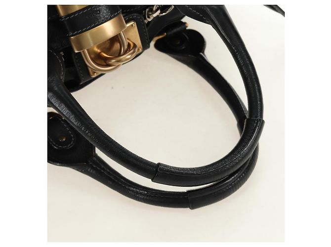 Chloé Borsa Chloe Paddington in pelle nera oro argento autenticata am12013SAM Nero D'oro - vista 7