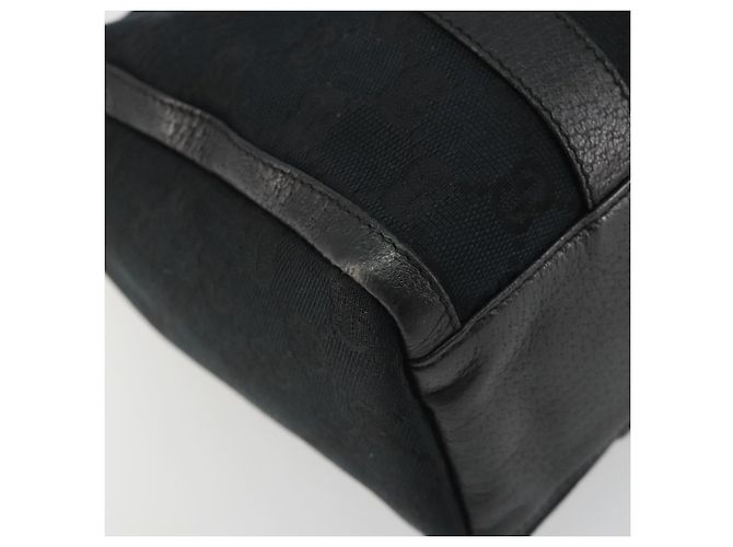 Borsa Boston GUCCI GG Canvas Abbey Nera Oro 130942 Auth 189128A Nero D'oro - vista 11