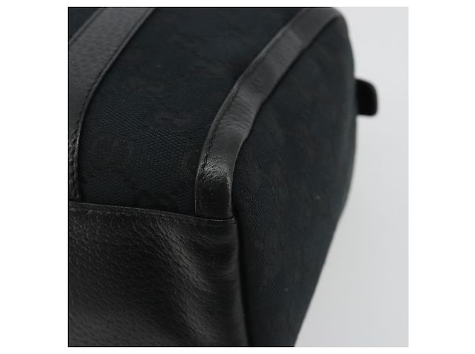 Borsa Boston GUCCI GG Canvas Abbey Nera Oro 130942 Auth 189128A Nero D'oro - vista 12