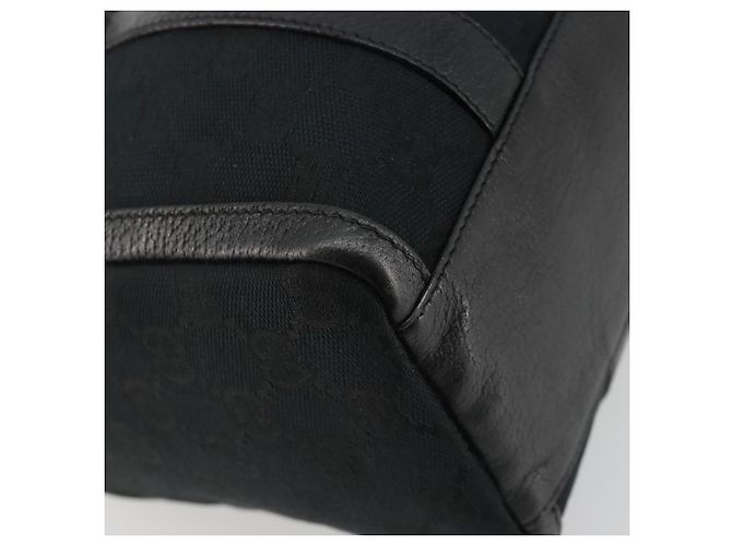 Borsa Boston GUCCI GG Canvas Abbey Nera Oro 130942 Auth 189128A Nero D'oro - vista 13