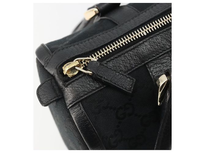 Borsa Boston GUCCI GG Canvas Abbey Nera Oro 130942 Auth 189128A Nero D'oro - vista 15