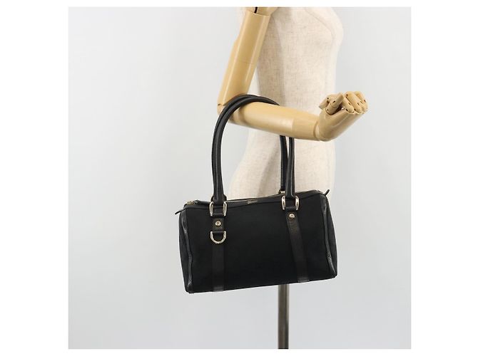 Borsa Boston GUCCI GG Canvas Abbey Nera Oro 130942 Auth 189128A Nero D'oro - vista 23